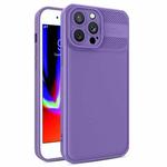 For iPhone 7 Plus / 8 Plus Twill Texture TPU Shockproof Phone Case(Purple)