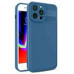 For iPhone 7 Plus / 8 Plus Twill Texture TPU Shockproof Phone Case(Blue)