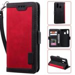 For Galaxy A40 Retro Splicing Horizontal Flip Leather Case with Card Slots & Holder & Wallet(Red)