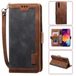 For Galaxy A50 Retro Splicing Horizontal Flip Leather Case with Card Slots & Holder & Wallet(Grey)