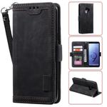 For Galaxy S9 Plus Retro Splicing Horizontal Flip Leather Case with Card Slots & Holder & Wallet(Black)