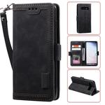 For Galaxy S10 Retro Splicing Horizontal Flip Leather Case with Card Slots & Holder & Wallet(Black)