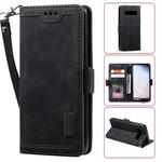 For Galaxy S10 Plus Retro Splicing Horizontal Flip Leather Case with Card Slots & Holder & Wallet(Black)