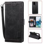 For Galaxy S20 Retro Splicing Horizontal Flip Leather Case with Card Slots & Holder & Wallet(Black)