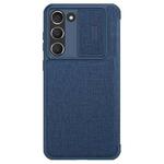 For Samsung Galaxy S23+ 5G NILLKIN QIN Series Pro Sliding Camera Cover Design Leather Phone Case(Blue)