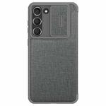 For Samsung Galaxy S23+ 5G NILLKIN QIN Series Pro Sliding Camera Cover Design Leather Phone Case(Grey)