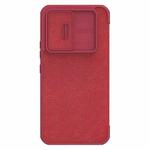 For Samsung Galaxy A54 5G NILLKIN QIN Series Pro Sliding Camera Cover Design Leather Phone Case(Red)
