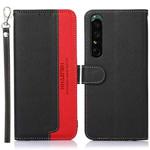 For Sony Xperia 1 V KHAZNEH Litchi Texture Leather RFID Phone Case(Black)