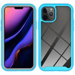 For iPhone 11 Pro Starry Sky Solid Color Series Shockproof PC + TPU Protective Case(Light Blue)