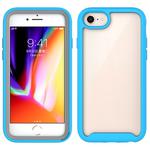 For iPhone SE 2022 / SE 2020 / 8 / 7 Starry Sky Solid Color Series Shockproof PC + TPU Protective Case(Light Blue)