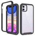 For iPhone 11 Starry Sky Solid Color Series Shockproof PC + TPU Protective Case(Black)