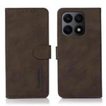 For Honor X8a 4G KHAZNEH Matte Texture Leather Phone Case(Brown)