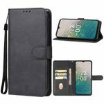 For Nokia C32 Leather Phone Case(Black)