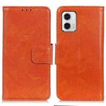 For Motorola Moto G73 5G Nappa Texture Flip Leather Phone Case(Orange)