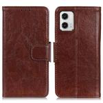 For Motorola Moto G73 5G Nappa Texture Flip Leather Phone Case(Brown)