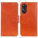 For OPPO Reno8 T 4G Nappa Texture Flip Leather Phone Case(Orange)