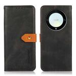 For Honor X9a / X40 5G KHAZNEH Dual-color Cowhide Texture Flip Leather Phone Case(Black)