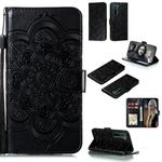 For Huawei nova 7 SE Mandala Embossing Pattern Horizontal Flip PU Leather Case with Holder & Card Slots & Walle & Lanyard(Black)
