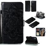 For Huawei nova 7 Mandala Embossing Pattern Horizontal Flip PU Leather Case with Holder & Card Slots & Walle & Lanyard(Black)