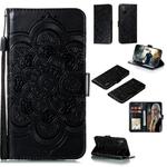 For Huawei Honor 30S Mandala Embossing Pattern Horizontal Flip PU Leather Case with Holder & Card Slots & Walle & Lanyard(Black)