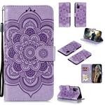 For Huawei Honor 30S Mandala Embossing Pattern Horizontal Flip PU Leather Case with Holder & Card Slots & Walle & Lanyard(Purple)