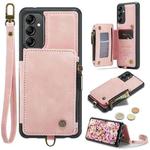 For Samsung Galaxy A14 5G CaseMe C20 Multifunctional RFID Leather Phone Case(Pink)