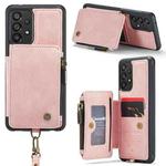 For Samsung Galaxy A33 CaseMe C20 Multifunctional RFID Leather Phone Case(Pink)