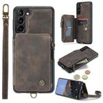 For Samsung Galaxy S23+ 5G CaseMe C20 Multifunctional RFID Leather Phone Case(Dark Coffee)