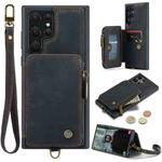 For Samsung Galaxy S23 Ultra 5G CaseMe C20 Multifunctional RFID Leather Phone Case(Black)