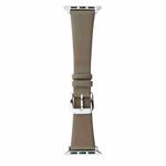 Silk Leather Watch Band For Apple Watch Series 8&7 41mm / SE 2&6&SE&5&4 40mm / 3&2&1 38mm(Brown)