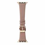 Silk Leather Watch Band For Apple Watch Ultra 49mm / Series 8&7 45mm / SE 2&6&SE&5&4 44mm / 3&2&1 42mm(Lotus Pink)