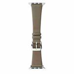 Silk Leather Watch Band For Apple Watch Ultra 49mm / Series 8&7 45mm / SE 2&6&SE&5&4 44mm / 3&2&1 42mm(Brown)