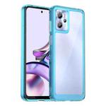 For Motorola Moto G23 Colorful Series Acrylic + TPU Phone Case(Transparent Blue)