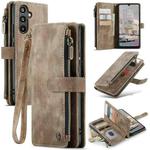 For Samsung Galaxy A34 5G CaseMe C30 Multifunctional Leather Phone Case(Brown)