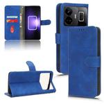 For Realme GT Neo 5 Skin Feel Magnetic Flip Leather Phone Case(Blue)