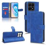 For Honor X8a Skin Feel Magnetic Flip Leather Phone Case(Blue)