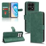 For Honor X8a Skin Feel Magnetic Flip Leather Phone Case(Green)