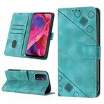 For OPPO A54 5G / A74 5G / A93 5G Skin-feel Embossed Leather Phone Case(Green)