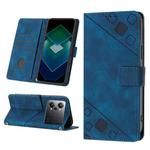 For OPPO K10 Pro 5G Skin-feel Embossed Leather Phone Case(Blue)