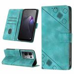 For OPPO Reno8 Pro 5G Skin-feel Embossed Leather Phone Case(Green)