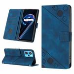 For Realme 9 Pro 5G / OnePlus Nord CE 2 Lite 5G Skin-feel Embossed Leather Phone Case(Blue)