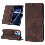 For Realme 9 Pro 5G / OnePlus Nord CE 2 Lite 5G Skin-feel Embossed Leather Phone Case(Brown)