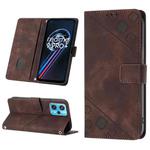 For Realme 9 Pro+ 5G / 9 4G Skin-feel Embossed Leather Phone Case(Brown)