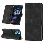 For Realme 9 Pro+ 5G / 9 4G Skin-feel Embossed Leather Phone Case(Black)