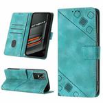 For Realme GT Neo3 Skin-feel Embossed Leather Phone Case(Green)