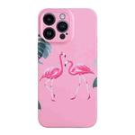 For iPhone 14 Plus Film Craft Hard PC Phone Case(Flamingo)