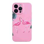 For iPhone 14 Pro Max Film Craft Hard PC Phone Case(Flamingo)