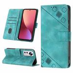 For Xiaomi 12 Skin-feel Embossed Leather Phone Case(Green)