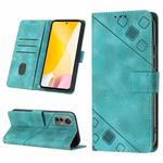 For Xiaomi 12 Lite Skin-feel Embossed Leather Phone Case(Green)