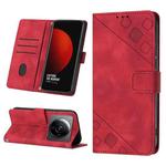 For Xiaomi 12 Ultra / 12S Ultra Skin-feel Embossed Leather Phone Case(Red)